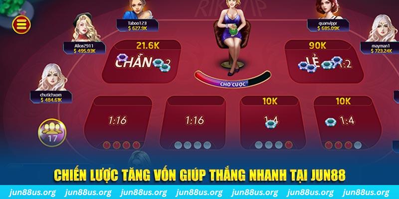 Chiến lược tăng vốn đảm bảo thắng nhanh tại Jun88